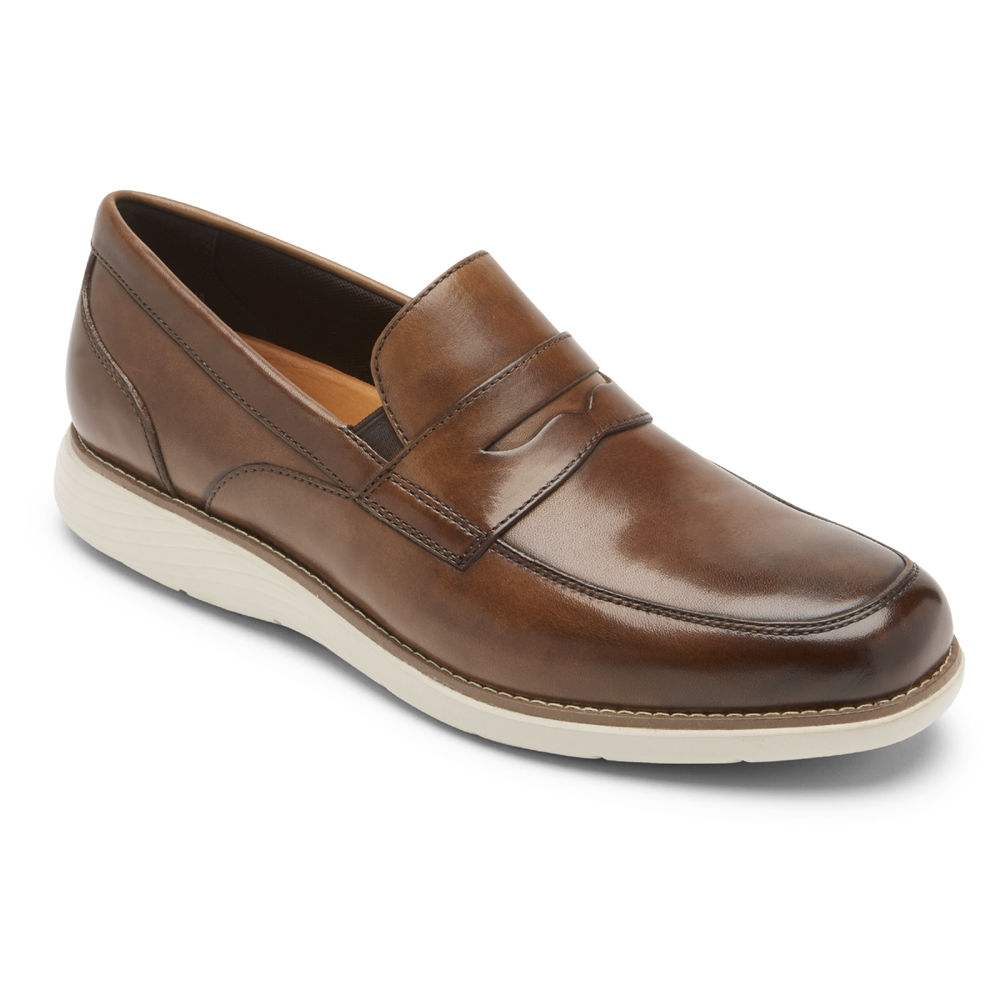 Rockport Mens Garett Penny - Loafers Brown - JZF952304